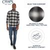imageChaps Mens Classic Fit Long Sleeve Button Down Stretch Flannel Casual Woven Shirt S2XLCharcoal