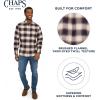 imageChaps Mens Classic Fit Long Sleeve Button Down Stretch Flannel Casual Woven Shirt S2XLDesert Khaki