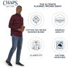 imageChaps Mens Classic Fit Long Sleeve Button Down Stretch Flannel Casual Woven Shirt S2XLPomegranate