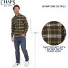 imageChaps Mens Classic Fit Long Sleeve Button Down Stretch Flannel Casual Woven Shirt S2XLRosin