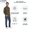 imageChaps Mens Classic Fit Long Sleeve Button Down Stretch Flannel Casual Woven Shirt S2XLRosin