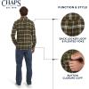 imageChaps Mens Classic Fit Long Sleeve Button Down Stretch Flannel Casual Woven Shirt S2XLRosin