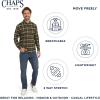 imageChaps Mens Classic Fit Long Sleeve Button Down Stretch Flannel Casual Woven Shirt S2XLRosin