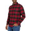 imageChaps Mens Classic Fit Long Sleeve Button Down Stretch Flannel Casual Woven Shirt S2XLScarlet