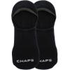 imageChaps Mens Premium Cotton Liner  2 Pair Pack Cushion Comfort Sole And Solid Color Dress Sock Black 612 US