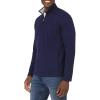 imageChaps Mens Regular Fit Long Sleeve Midweight Quarter Zip Fleece Pullover Sweater SXXLMountain Blue