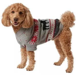 imageChaps Animals Crewneck Family Holiday Christmas Sweater Gray MediumGray