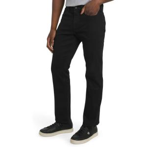 imageChaps Mens 5 Pocket Relaxed Fit Stretch Waist Denim JeansBlack Rinse