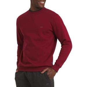 imageChaps Mens Everyday Classic Casual Long Sleeve Super Soft Fleece Midweight Crewneck Sweater S2XLDeep Mahogany