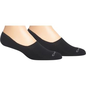 imageChaps Mens Premium Cotton Liner  2 Pair Pack Cushion Comfort Sole And Solid Color Dress Sock Black 612 US