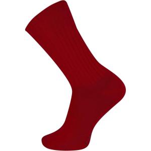 imageChaps Mens Rib Solid Color Cotton and Breathable Mesh Crew Socks 16 Pair PacksRed 1 Pair