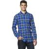 imageChaps Mens ClassicFit Plaid Flannel Button Down Shirt Pure SapphirePure Sapphire