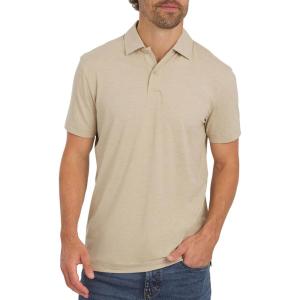 imageChaps Mens Everyday Classic Fit Stretch Active Performance Polo ShirtPale Khaki