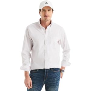 imageNautica Mens Classic Button Down ShirtPlaid Oasis PinkBlue