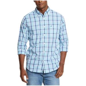 imageNautica Mens Classic Button Down ShirtWhite  Blue  Green