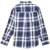 imageChaps Big Boys 820 Long Sleeve Stretch Plaid Woven Button Front Shirt Navy Small 8