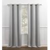imageChaps Lise Solid Textured Linen Look Grommet Top Curtain Panels 38quotx63quot Light Grey Set of 2Light Grey