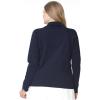 imageChaps Womens Plus Size Asymmetrical Moto Zip Sweater Jacket Capri Navy 1X