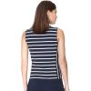 imageChaps Womens Dream Lake Striped Sleeveless Sweater Medium