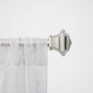 imageChaps Home Urn  Diameter Window Curtain Rod and Finial Set Matte Nickel Adjustable 66quot120quotMatte Nickel