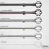 image:imageChaps Home Cage  Diameter Window Curtain Rod and Finial Set Oil Rubbed Bronze Adjustable 3566Off White