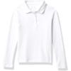 image:imageChaps Girls School Uniform Long Sleeve Interlock PoloWhite