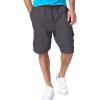 image:imageChaps Mens Big amp Tall ClassicFit ElasticWaistband Cargo ShortsMechanic Grey