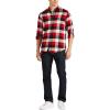 image:imageChaps Mens Classic Fit Long Sleeve Performance Flannel ShirtChaps Red Plaid 6