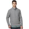 image:imageChaps Mens ClassicFit CableKnit Mockneck Sweater Small Steel Heat