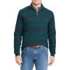 image:imageChaps Mens Novelty Striped QuarterZip Sweater National Forest Small