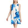 image:imageChaps Women Crepe Floral ALine Dress Cream Blue Multi Size 10