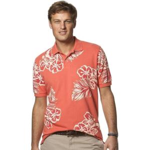 image:imageChaps ClassicFit Tropical Floral Pique Polo Small Amalfi Red