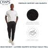 image:imageChaps Mens Everyday Regular Fit Comfortable Fleece Lined Jogger Sweatpants S2XLAmerican Black