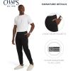 image:imageChaps Mens Everyday Regular Fit Comfortable Fleece Lined Jogger Sweatpants S2XLAmerican Black