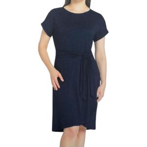 image:imageChaps Womens Short Sleeves Crewneck Knit Dress US Alpha Large Regular Regular Navy