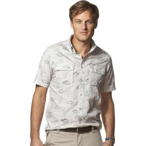 image:imageChaps Mens Short Sleeve Fish Outdoor Casual Button Up Small Lt Luce