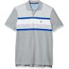 image:imageChaps Mens Classic Fit Cotton Mesh Everyday Polo ShirtLight Grey Stripe