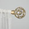 image:imageExclusive Home Curtains Rings 1 Curtain Rod and Coordinating Finial Set Matte White Adjustable 66120Gold