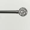 image:imageExclusive Home Curtains Rings 1 Curtain Rod and Coordinating Finial Set Matte White Adjustable 66120Gunmetal