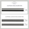 image:imageExclusive Home Curtains Rings 1 Curtain Rod and Coordinating Finial Set Matte White Adjustable 66120Gunmetal