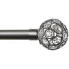 image:imageExclusive Home Curtains Rings 1 Curtain Rod and Coordinating Finial Set Matte White Adjustable 66120Gunmetal