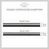 image:imageExclusive Home Curtains Rings 1 Curtain Rod and Coordinating Finial Set Matte White Adjustable 66120Gunmetal
