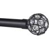 image:imageExclusive Home Curtains Rings 1 Curtain Rod and Coordinating Finial Set Matte White Adjustable 66120Matte Black