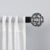 image:imageExclusive Home Curtains Rings 1 Curtain Rod and Coordinating Finial Set Matte White Adjustable 66120Matte Black