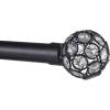 image:imageExclusive Home Curtains Rings 1 Curtain Rod and Coordinating Finial Set Matte White Adjustable 66120Matte Black