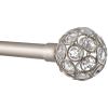 image:imageExclusive Home Curtains Rings 1 Curtain Rod and Coordinating Finial Set Matte White Adjustable 66120Matte Silver