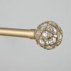 image:imageExclusive Home Curtains Rings 1 Curtain Rod and Coordinating Finial Set Matte White Adjustable 66120Gold