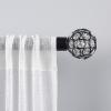 image:imageExclusive Home Curtains Rings 1 Curtain Rod and Coordinating Finial Set Matte White Adjustable 66120Matte Black