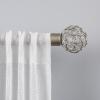 image:imageExclusive Home Curtains Rings 1 Curtain Rod and Coordinating Finial Set Matte White Adjustable 66120Matte Silver