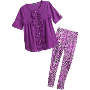 image:imageChaps Top amp Leggings Set  Toddler 3t Purple